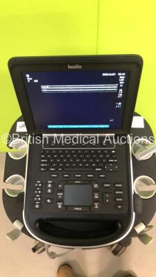 SonoSite Edge Portable Ultrasound Scanner Ref P15000-11 *S/N 03NNBV* **Mfd 02/2010** Boot Version 55.80.102.024 ARM Version 55.80.102.026 with 1 x Transducer / Probe (HFL50x/15-6 MHz Ref P07693-70 *Mfd 2016*) on SonoSite Cart (Powers Up) - 4