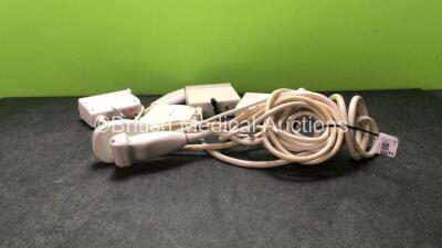 Job Lot of ATL Transducer / Probes Including 1 x ATL L10-5 38 mm Transducer / Probe, 1 x ATL C5 40R Transducer / Probe, 1 x ATL CL15-7 Transducer / Probe, 2 x ATL L12-5 Transducer / Probe, 1 x ATL C4-2 Transducer / Probe, and 1 x ATL C9-5 Transducer / Pro