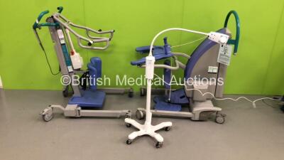 Mixed Lot Including 1 x Arjo Encore Electric Patient Standing Hoist with Controller,1 x Arjo Sara 3000 Electric Standing Hoist with Controller and 1 x Welch Allyn Patient Examination Light on Stand (2 x Power Up,1 x No Power)