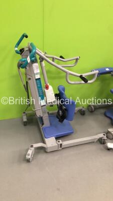 Mixed Lot Including 1 x Arjo Encore Electric Patient Standing Hoist with Controller,1 x Arjo Sara 3000 Electric Standing Hoist with Controller and 1 x Welch Allyn Patient Examination Light on Stand (2 x Power Up,1 x No Power) - 2