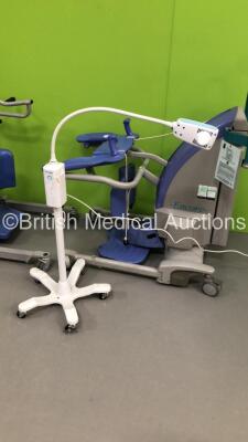 Mixed Lot Including 1 x Arjo Encore Electric Patient Standing Hoist with Controller,1 x Arjo Sara 3000 Electric Standing Hoist with Controller and 1 x Welch Allyn Patient Examination Light on Stand (2 x Power Up,1 x No Power) - 4