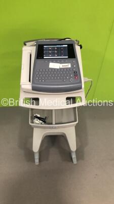 GE MAC 1600 ECG Machine on Stand with 1 x 10-Lead ECG Lead (Powers Up) * SN SDE12450054NA * * Mfd 2012 * - 2