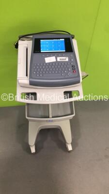 GE MAC 1600 ECG Machine on Stand with 1 x 10-Lead ECG Lead (Powers Up) * SN SDE11170062NA * * Mfd 2011 * - 2