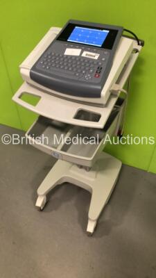 GE MAC 1600 ECG Machine on Stand with 1 x 10-Lead ECG Lead (Powers Up) * SN SDE11170062NA * * Mfd 2011 * - 5