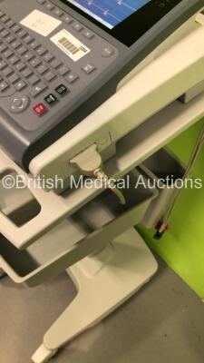 GE MAC 1600 ECG Machine on Stand with 1 x 10-Lead ECG Lead (Powers Up) * SN SDE11170062NA * * Mfd 2011 * - 6