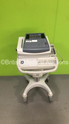 GE MAC 1600 ECG Machine on Stand with 1 x 10-Lead ECG Lead (Powers Up) * SN SDE10180047NA * * Mfd 2010 * - 2