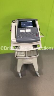 GE MAC 1600 ECG Machine on Stand with 1 x 10-Lead ECG Lead (Powers Up) * SN SDE12480015NA * * Mfd 2012 * - 2