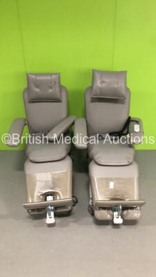 2 x Bionic ComfortLine Electric Dialysis Chairs with Controllers * SN