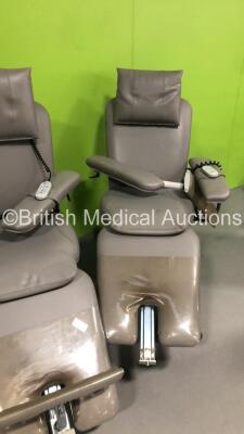 2 x Bionic ComfortLine Electric Dialysis Chairs with Controllers * 1 x Foot Rest Not Attached-See Photos * * SN - 4