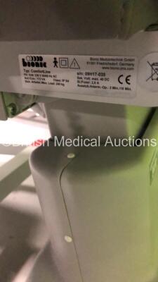 2 x Bionic ComfortLine Electric Dialysis Chairs with Controllers * 1 x Foot Rest Not Attached-See Photos * * SN - 6