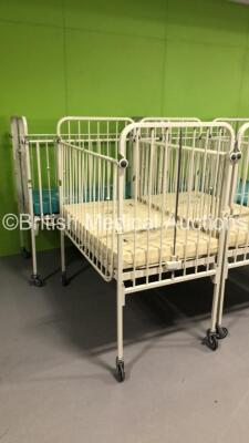 5 x Infant Cots with 5 x Mattresses - 3