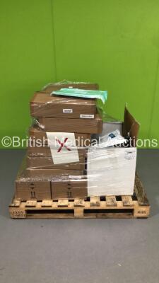 Pallet of Consumables Including Sterile Standard Gown, Face Masks and Hand Gel