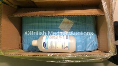 Pallet of Surgical Gowns with Stainless Steel Trolley and Mattress - 2