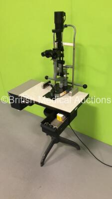 Haag Streit Bern SL 900 Slit Lamp with 2 x 10x Eyepieces on Table (Powers Up with Good Bulb) * SN B9003164 * - 7