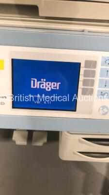 Drager Isolette 8000 Infant Incubator Software Version 4.11 * Missing Mattress and Side Clips * (Powers Up) - 2