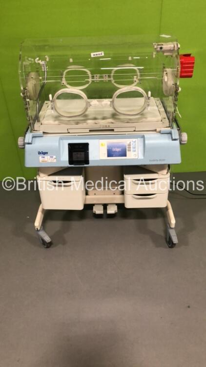 Drager Isolette 8000 Infant Incubator Software Version 4.11 * Missing Side Latch * (Powers Up)