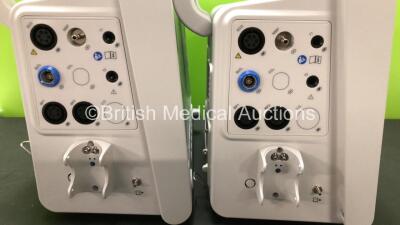 2 x EDAN iM60 Touch Screen Patient Monitors Including ECG, SpO2, NIBP, IBP1, IBP2, T1, T2 and CO2 Module Holder Options with 2 x Batteries, 2 x BP Hoses, 2 x BP Cuff, 2 x IBP Pressure Transducers, 2 x SpO2 Sensors, 2 x CO2 Sampling Lines, 2 x AC Power Cab - 3