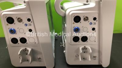 2 x EDAN iM60 Touch Screen Patient Monitors Including ECG, SpO2, NIBP, IBP1, IBP2, T1, T2 and CO2 Module Holder Options with 2 x Batteries, 2 x BP Hoses, 2 x BP Cuff, 2 x IBP Pressure Transducers, 2 x SpO2 Sensors, 2 x CO2 Sampling Lines, 2 x AC Power Cab - 3