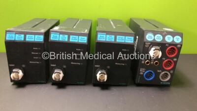 Job Lot Including 1 x Datex Ohmeda Type M-NESTPR..01 Module and 3 x Datex Engstrom M-NIBP Modules