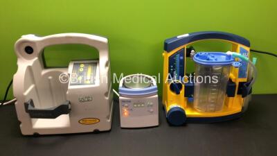 Mixed Lot Including 1 x Laerdal Suction Unit with Cup and Lid *Mfd 2014* 1 x Oxylitre Petite Elite Portable Suction Unit *Mfd 2014* and 1 x Fisher&Paykel MR850AEK Respiratory Humidifier *Mfd 2013* (All Power Up) *78471474566 - 26807005 - 130520179016*