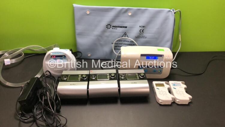 Mixed Lot Including 1 x Inditherm CosyTherm NT with Blanket (Powers Up) 1 x Covidien Kendall SCD Express Sequential Compression System, 3 x ResMed S9 Autoset CPAP Units with 2 x Power Supplies and 2 x Edan SonoTrax Ultrasonic Pocket Dopplers