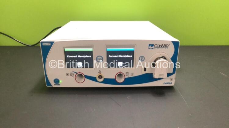 ConMed Linvatec D4000A Arthroscopic Shaver Control Console *Version - 2.1* (Powers Up) *FS0108597 / 2015-0367*