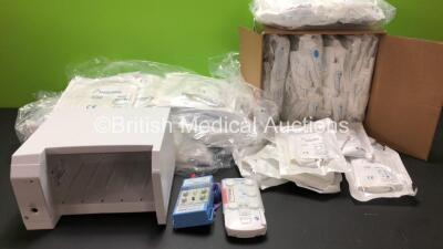 Job Lot Including 1 x Biotronik Reocor S External Pacemaker, 1 x Pace Temporary Cardiac Pacemaker, 1 x GE Frame F5-01 Module Rack and a Large Quantity of Solaris Disposable NIBP Cuffs Including Adult and Small Adult (Some in Date) *MVBX6982 - 61104671*