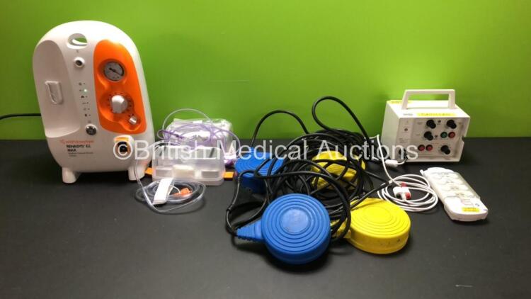 Mixed Lot Including 2 x Electrosurgical Footswitches, 1 x APC Model 4170 Bedside Pacemaker, 1 x Biotronik Reocor D External Pacemaker and 1 x Smith & Nephew Renasys EZ Max Negative Pressure Wound Therapy Unit *KMBD140401 - 1226*