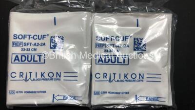 Job Lot of Approx. 180 x GE Critikon Soft-Cuf Blood Pressure Cuffs *Mfd 2019* (Adult) - 3