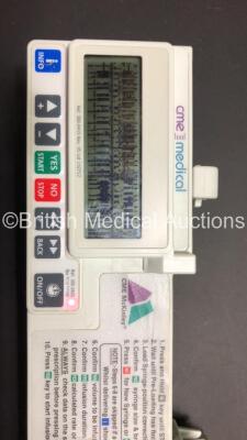 7 x McKinley CME T34 Syringe Pumps Ref 400-339S with 3 x Cases (All Power Up with 1 x Faulty Display - See Photo) - 3