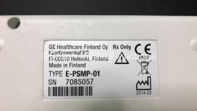 2 x GE E-PSMP-01 Modules Including NIBP, P1-P2, T1-T2, SpO2, ECG Options *Mfd 2015 - 2014* - 2