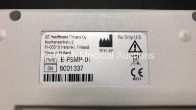 2 x GE E-PSMP-01 Modules Including NIBP, P1-P2, T1-T2, SpO2, ECG Options *Mfd 2015 - 2014* - 3