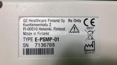 2 x GE E-PSMP-01 Modules Including NIBP, P1-P2, T1-T2, SpO2, ECG Options *Mfd 2015 - 2014* - 2