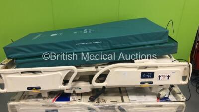 2 x Stryker Electric Hospital Beds (Both 110 Power Supply - 2 x Broken / Snapped Wheels) with 2 x Mattresses - 2