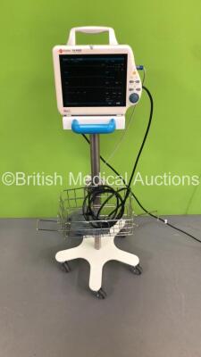 InterMed Penlon PM-8000 Patient Monitor on Stand with SpO2,ECG and BP Options,1 x BP Hose and 1 x SpO2 Finger Sensor (Powers Up) * Asset No FS0111795 * - 2