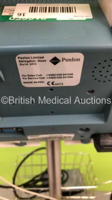 InterMed Penlon PM-8000 Patient Monitor on Stand with SpO2,ECG and BP Options,1 x BP Hose and 1 x SpO2 Finger Sensor (Powers Up) * Asset No FS0111795 * - 5