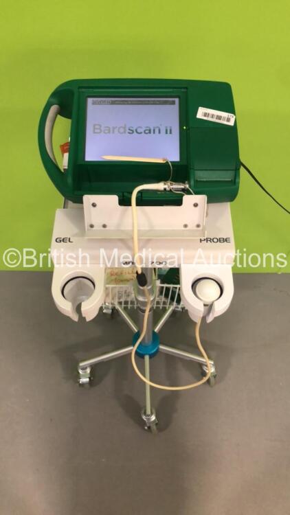BardScan II Bladder Scanner with 1 x Probe,1 x Battery Pack and Power Supply on Stand (Powers Up-Missing Plastic Facia-See Photos) * Asset No FS0155353 *