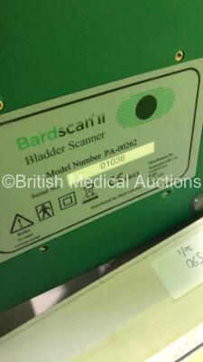 BardScan II Bladder Scanner with 1 x Probe,1 x Battery Pack and Power Supply on Stand (Powers Up-Missing Plastic Facia-See Photos) * Asset No FS0155353 * - 10