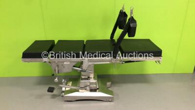 Eschmann MR Manual Hydraulic Operating Table with Accessories and Cushions (Hydraulics Tested Working) * Asset No FS 0013536 *