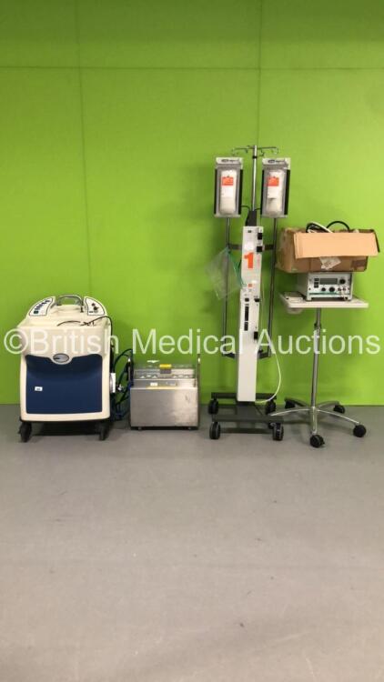 Mixed Lot Including ATEC Pearl Breast Biopsy Unit, 1 x Power Bank, 1 x Level 1 System 1000 Unit and 1 x Acutronic Mistral Universal Jet Ventilator on Stand