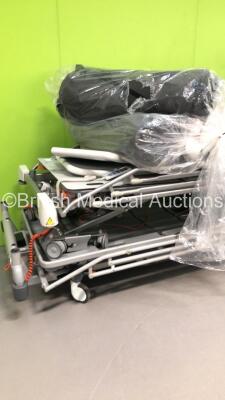 1 x MMO 5000 Electric Hospital Bed with Controller and 1 x Huntleigh Electric Hospital Bed with Controller with 2 x Inflatable Mattresses and 2 x Mattress Pumps - 4