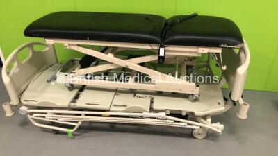 1 x HIll-Rom Electric Hospital Bed with Controller and 1 x Bristol Maid Electric Patient Examination Couch with Controller - Damage to Cushion - 2