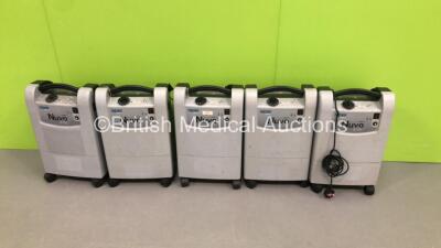 5 x Nidek Medical Nuvo Lite 3 Oxygen Concentrators Mark 5 Model 935 OCSI (All Power Up)