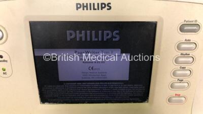 1 x Philips Page Writer Trim II ECG Machine (Powers Up) and 1 x Hewlett Packard Pagewriter 200i ECG Machine on Stand (Draws Power - Blank Screen) - 7