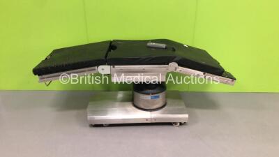 Steris Cmax Surgical Table with Controller and Cushions (Unable to Test Due to Cut Controller Cable) *S/N 15167*