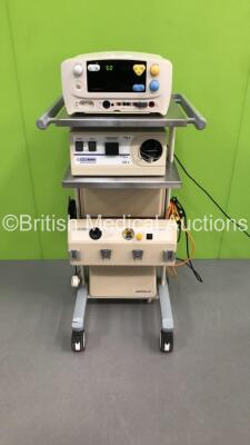 Eschmann TD830 Electrosurgical/Diathermy Unit on Eschmann ST80 Suction Trolley with Eschmann Smoke Evacuation Unit (Powers Up)