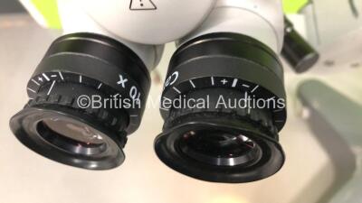 Zeiss OPMI Lumera T Dual Operated Surgical Microscope with 2 x Carl Zeiss f170 Binoculars, 4 x 10x Eyepieces, Zeiss f175 APO Lens, Zeiss MediLive Trio Eye Camera Control Unit, Carl Zeiss 3CCD PAL Camera Head and Footswitch (Powers Up - Small Marks on Unit - 8