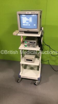 Olympus TC-C1 Clinical Trolley with Sony Monitor, Olympus CLH-SC Light Source, Olympus OTV-SC Digital Signal Processor and Sony DVO-1000MD DVD Recorder (Powers Up) - 5