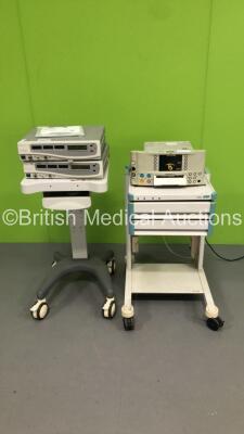 1 x Oxford Instruments Sonicaid FM800 Fetal Monitor on Table and 2 x ThermaChoice II Uterine Balloon Therapy Units (All Power Up)