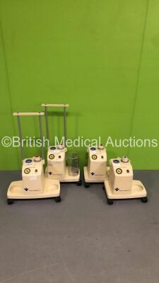 4 x Therapy Equipment Ltd Suction Units with 1 x Suction Cup * Missing 2 x Handles * (All Power Up)